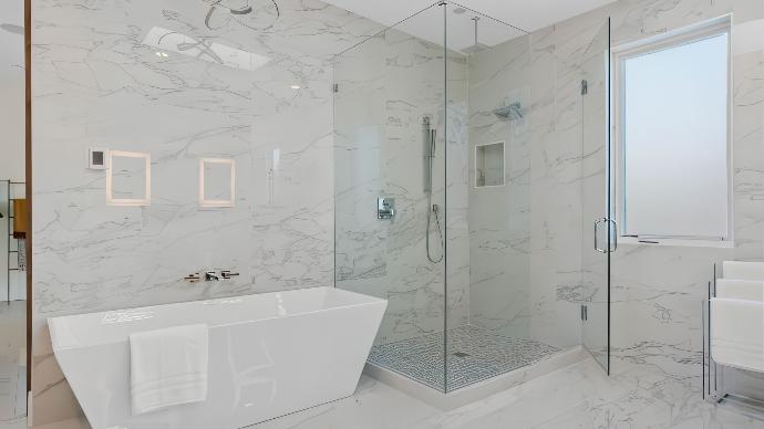 Lulxe Calacatta  Matte Polished Marble Porcelain Nova Tie  Stone Shower