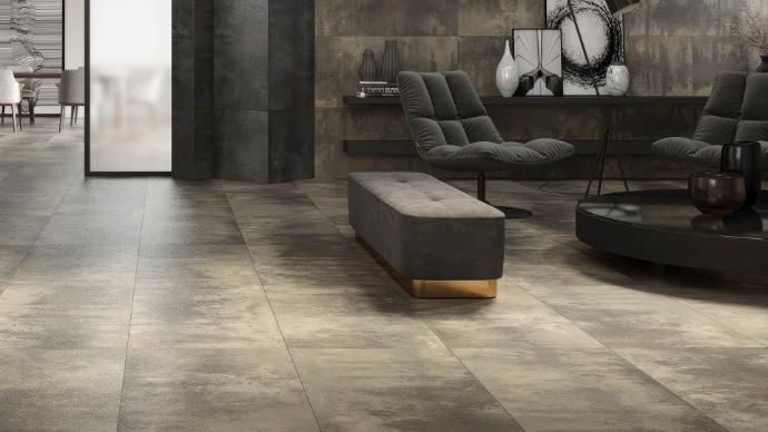 Cascade Griege 12x24 Metallic Porcelain Nova Tile  Stone