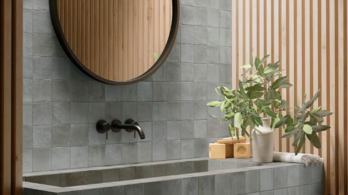 Fusion Glicine 4x4 Glossy Zellge Look Ceramic Nova Tile Stone
