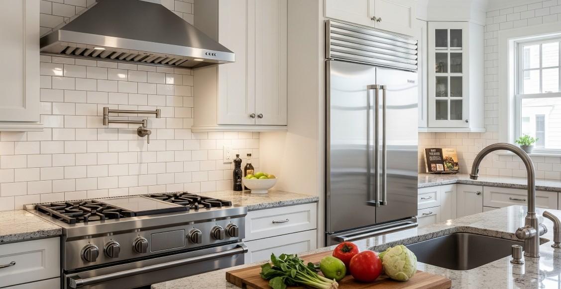 White Subway Tile Featured Kitchen