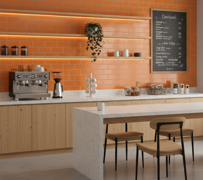 office-coffee-area-with-orange-subway-tiles