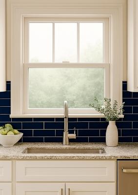 Cyprus Subway Tile Feature Kitchen