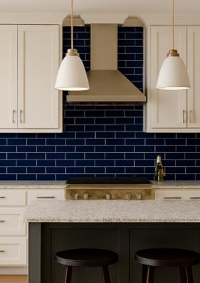 Cyprus Subway Tile on Island Kitchen Design
