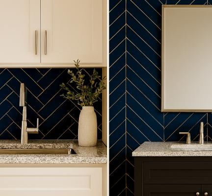 Herringbone and Chevron Combination Pattern