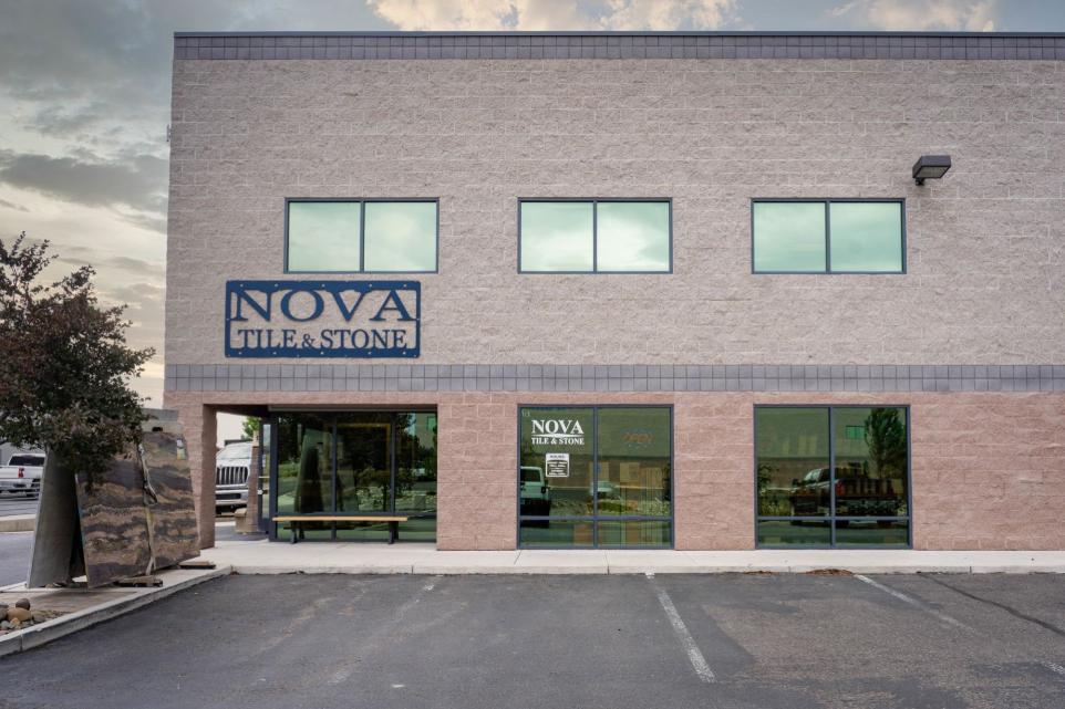 Nova Tile and Stone Minden showroom exterior on Business Pkwy with free parking