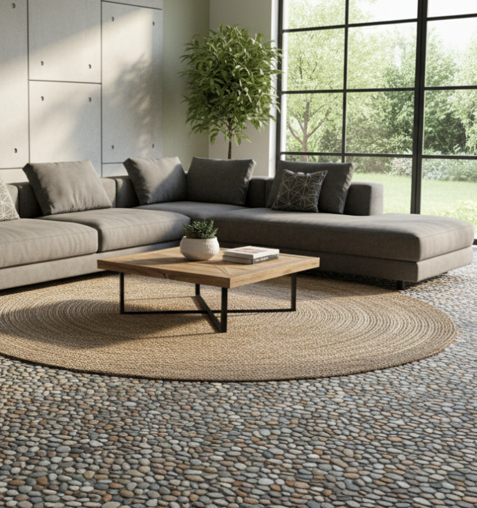living-room-pebble-tile