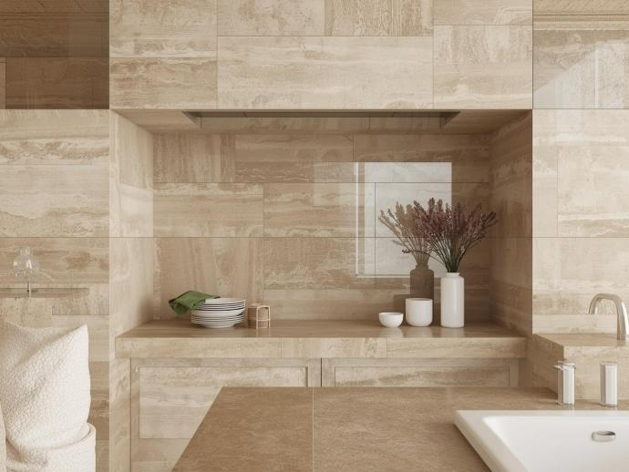 classic travertine subway tiles
