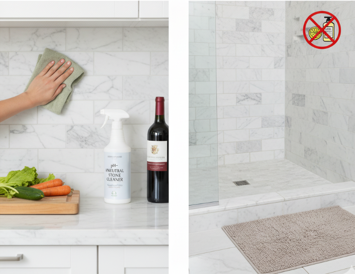 proper care of marble subway tiles