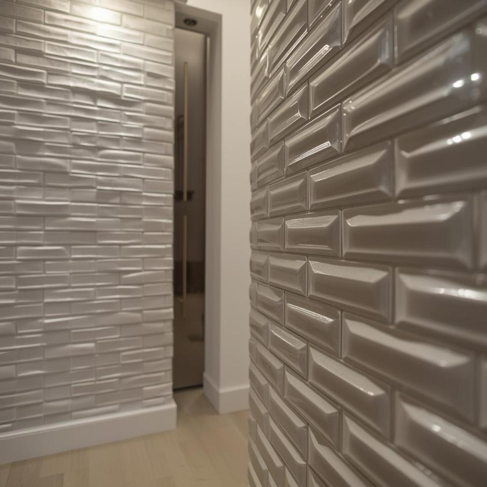 3D tiles wall for hallway