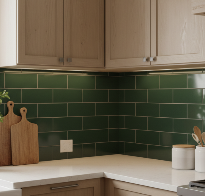 dark-green-tiles-for-kitchen-surround