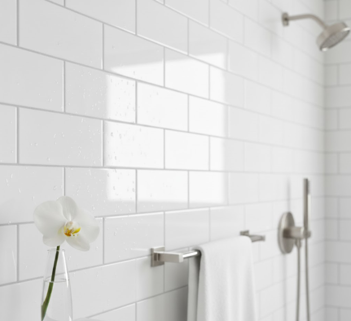 3x6 glossy white subway tiles