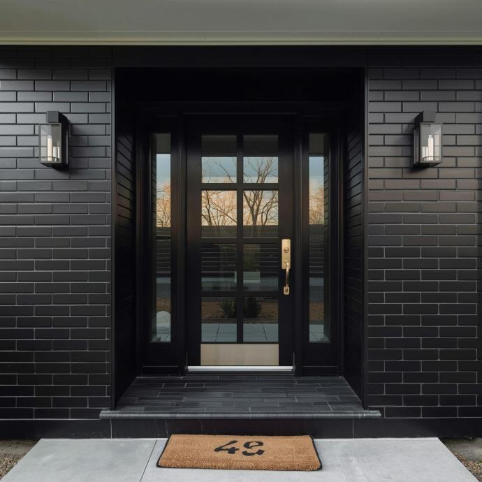 high quality of 3x6 black subway tiles for main entrance of home