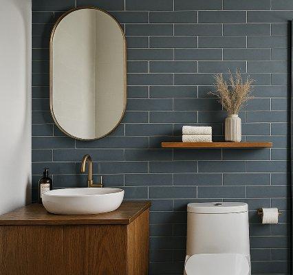 2x8 Subway Tiles Featured Bathroom