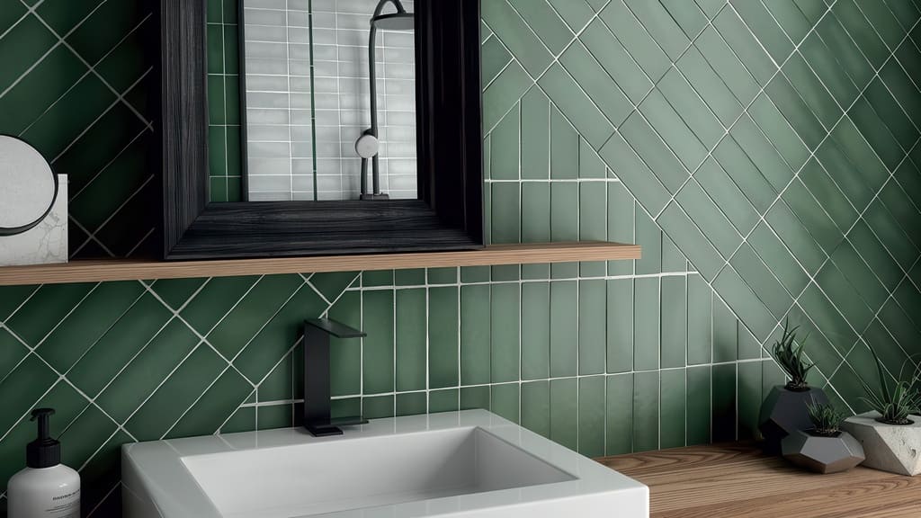 2x8 Green Subway Tiles Get A $1 Tile Sample Today