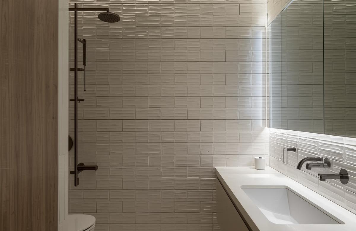 Subway tile inspired bathroom