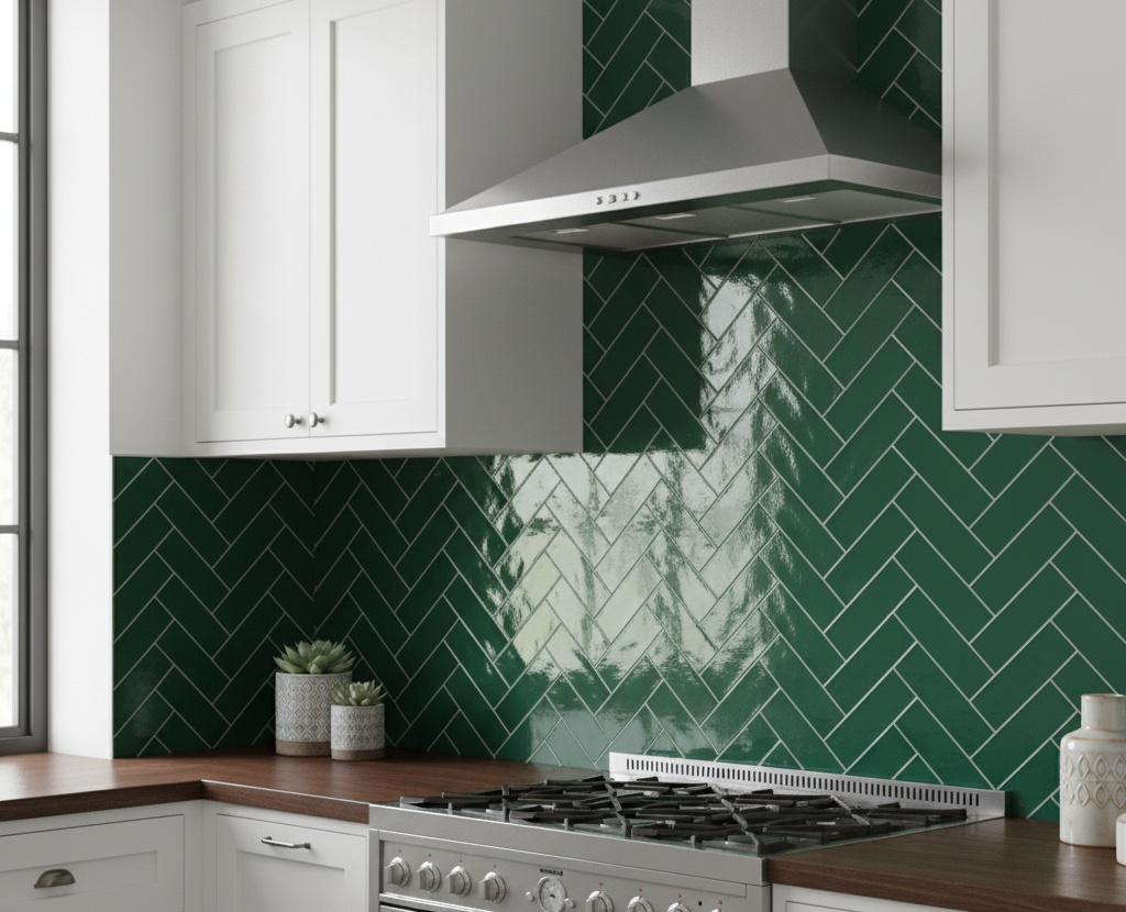 Light Green Subway Tile Kitchen | Get A $1 Sample Now