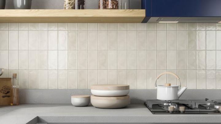 light gray matte subway tiles