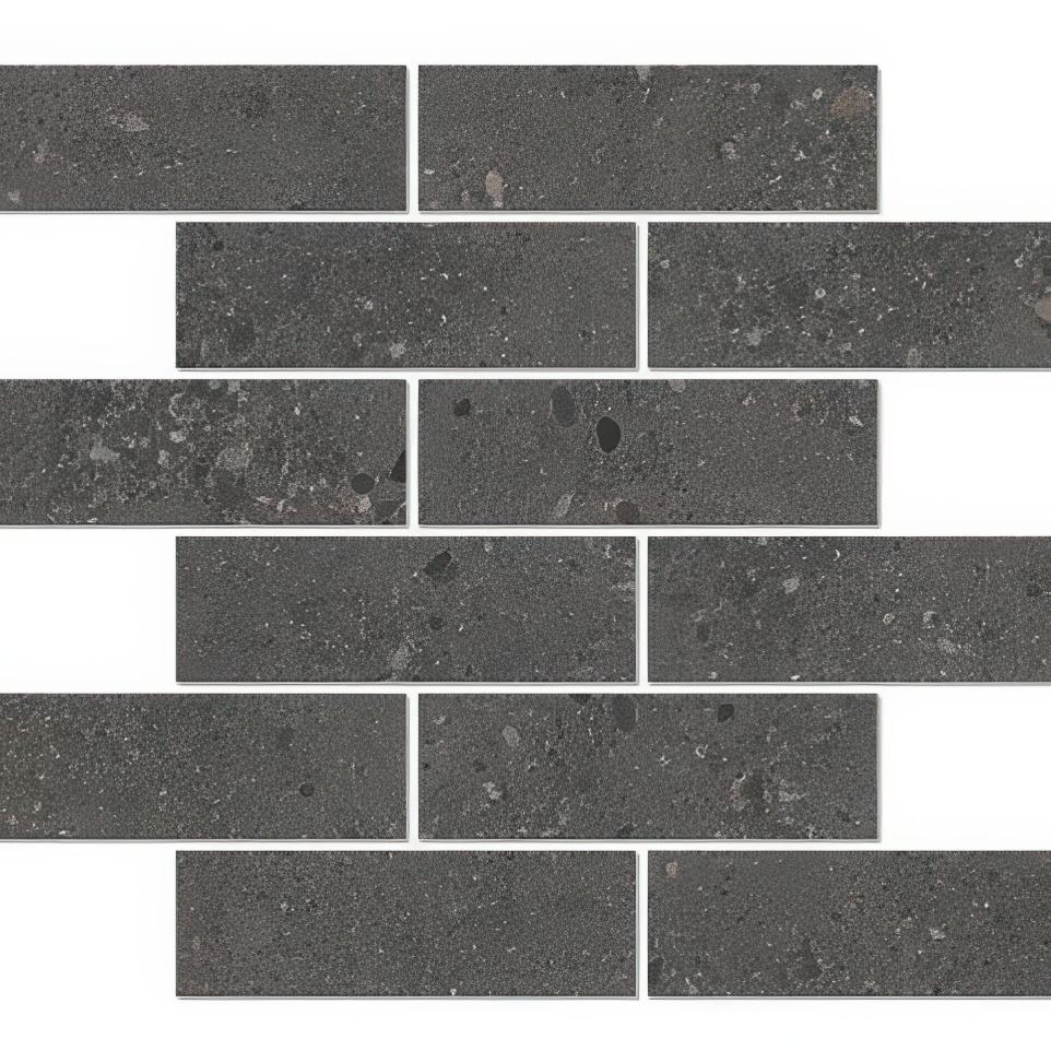 City Sidewalk 2x6 Brick Matte Cement Look Porcelain Mosaic Tile