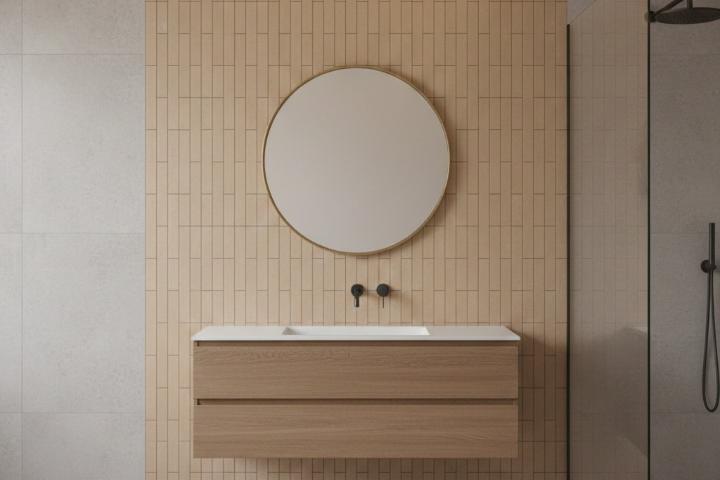 2x4 accent wall subway tile