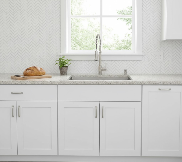 basketweave pattern on kitchen