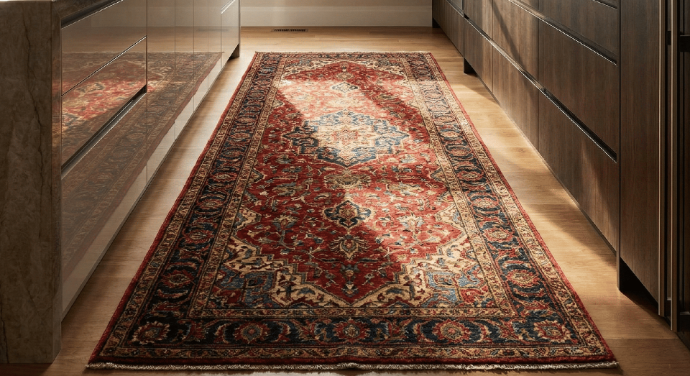 Luxurious, deep-pile carpet in a modern living room.