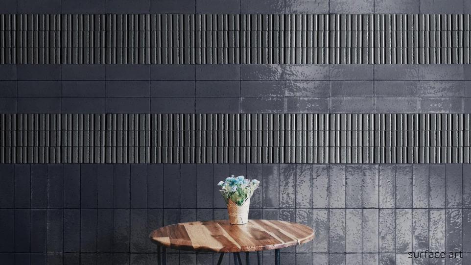 Bristol blue subway tile installation