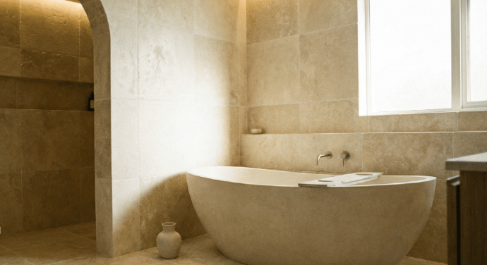 bathtub subway tile bathroom