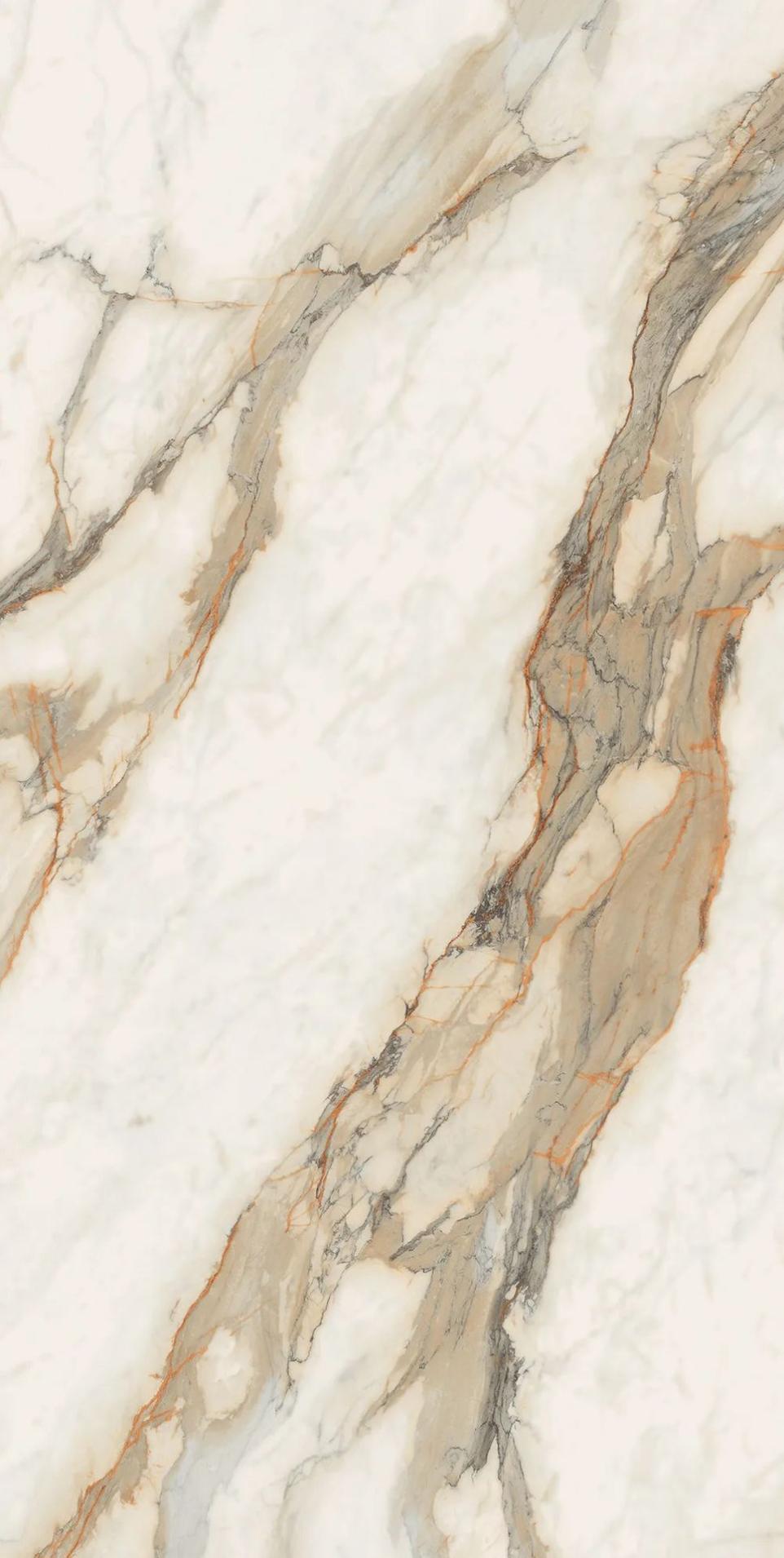 Calacatta Hermitage - Gold and White Marble Look Porcelain Slab