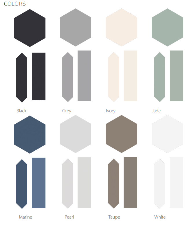 Imagine Matte Porcelain Subway Tile color options and specifications