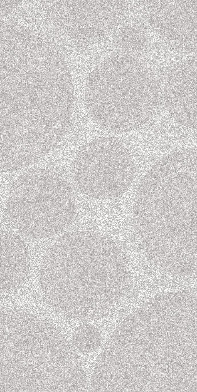 Holos Hyams White porcelain slabs texture showing soft geometric pattern in light gray tones.