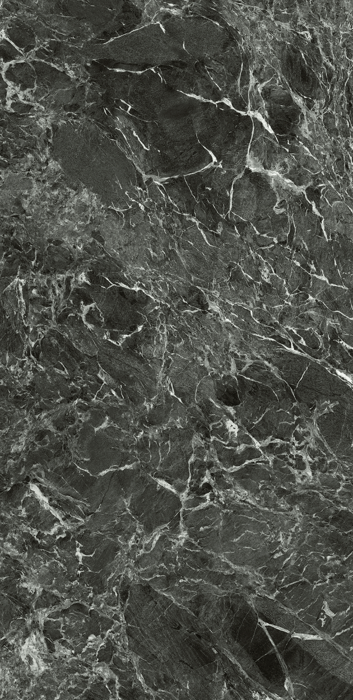 Verde France Porcelain Slabs detail displaying rich green marble pattern with fine white veins.