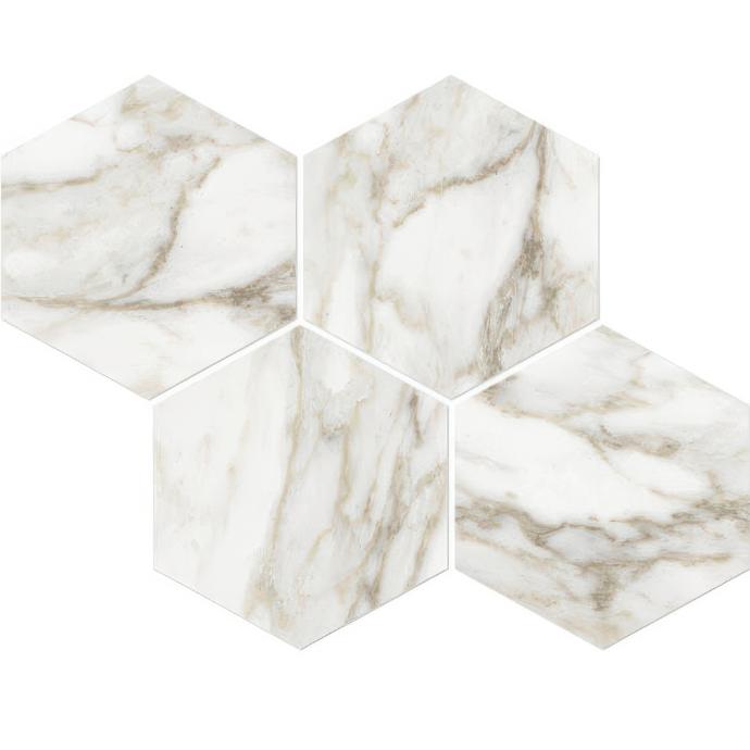 Calacatta Paonazzo emboldened mozart marble look porcelain tile