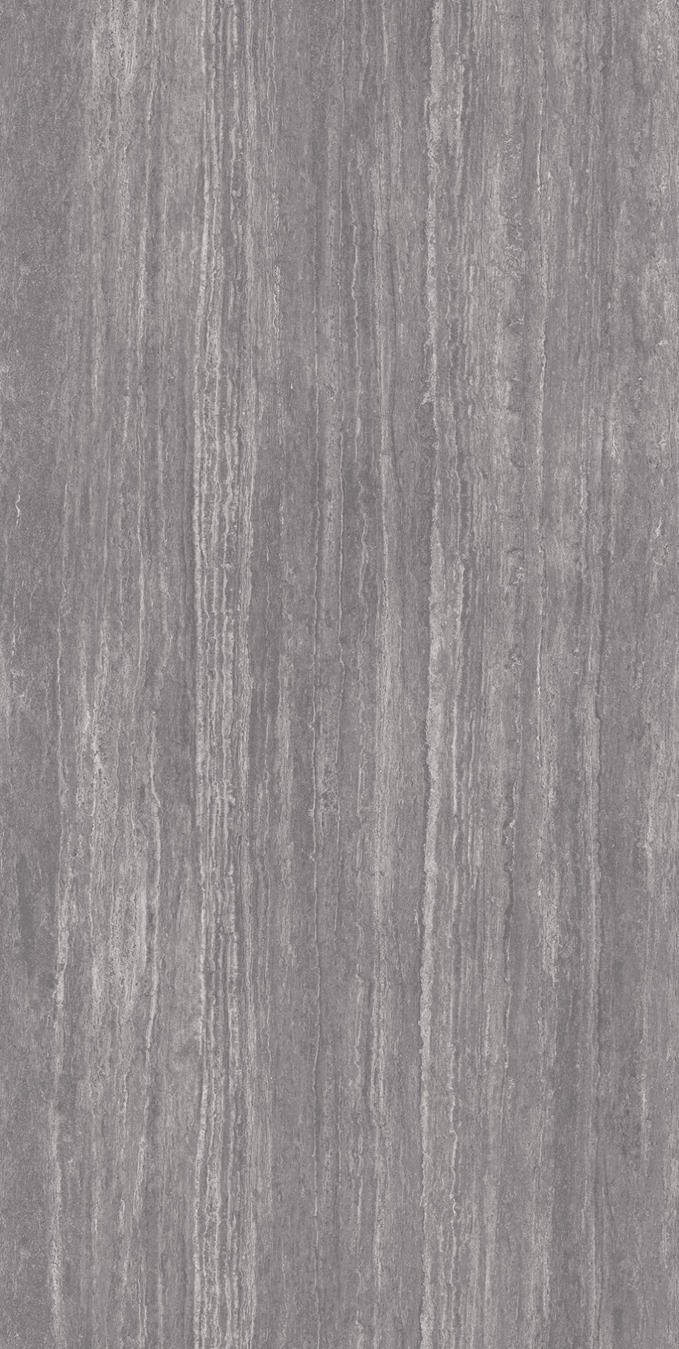 Travertino Grey porcelain slabs surface detail displaying elegant grey color and subtle travertine texture throughout.
