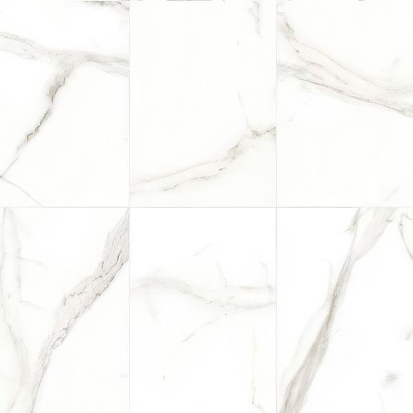 Calacatta colored voyage marble look porcelain tile