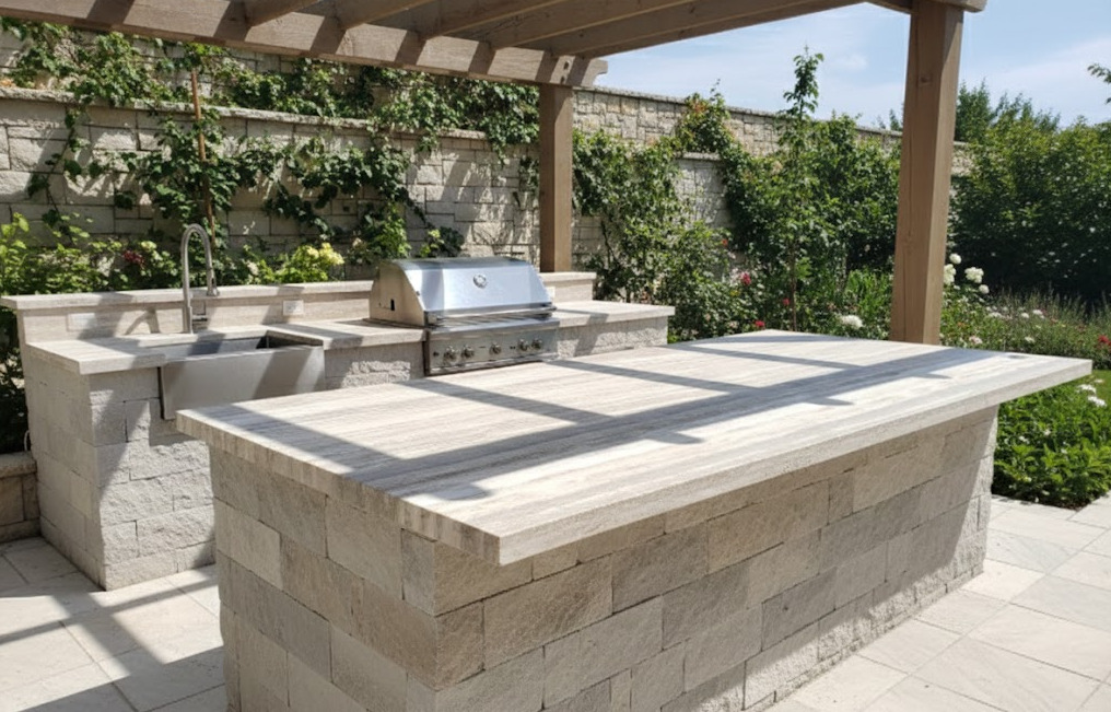 Stone Outdoor Kitchen Countertop | Browse Slab Inventory