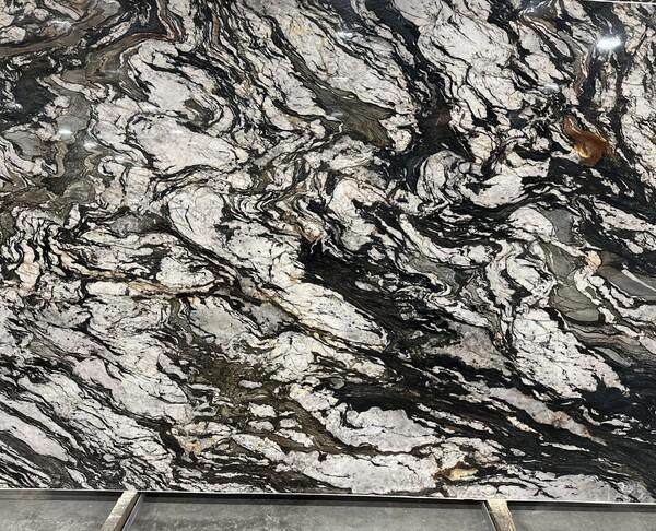 Tempest Crystal Quartzite slab at Nova Tile and Stone showroom