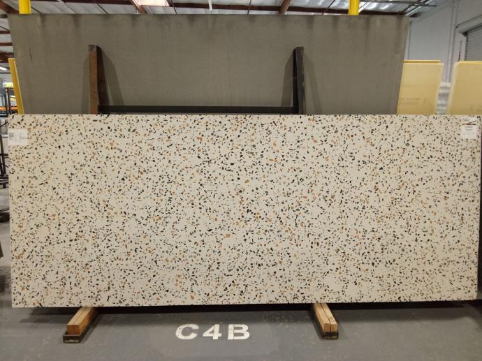Vendome Terrazzo marble slab with cream base and warm multicolor stone fragments