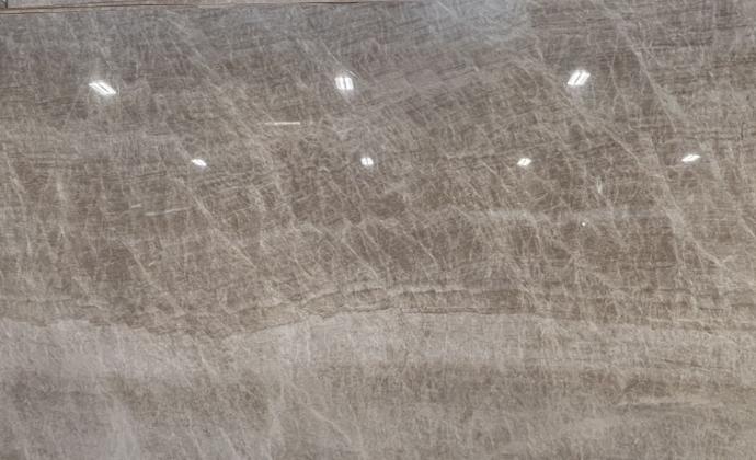 Taj Mahal quartzite slab at Nova Tile and Stone showroom