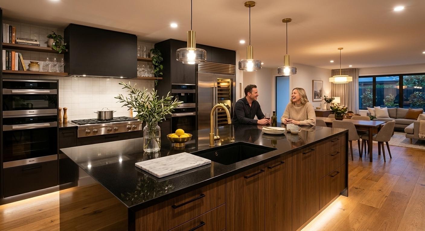 Absolute black granite countertops with polished finish