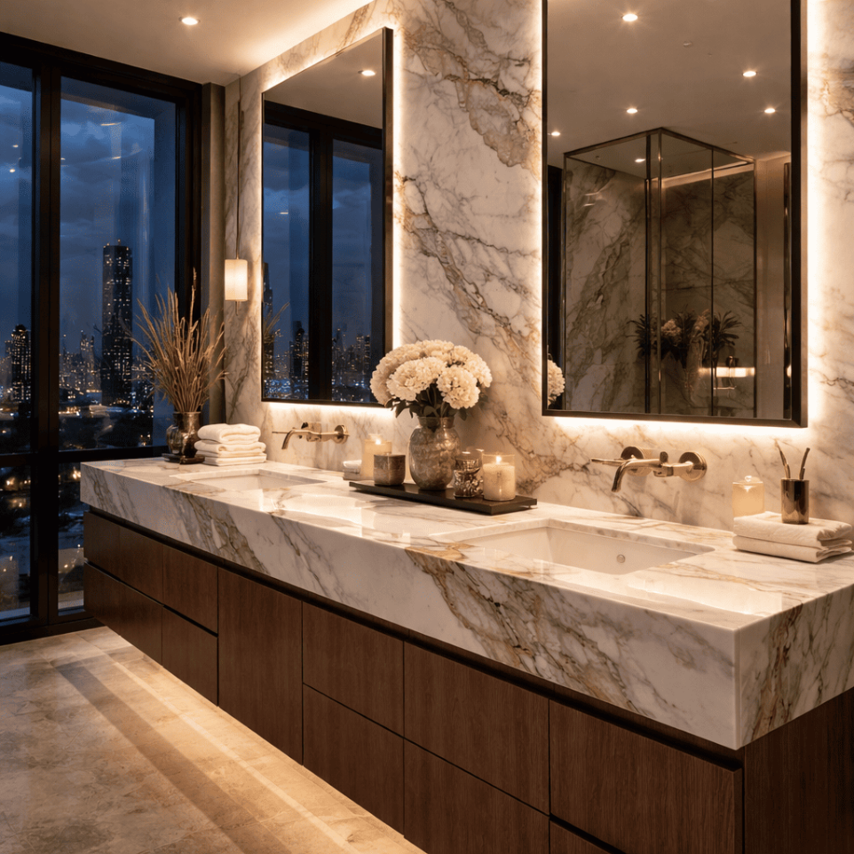 Calacatta Marble Vanity Top Beige