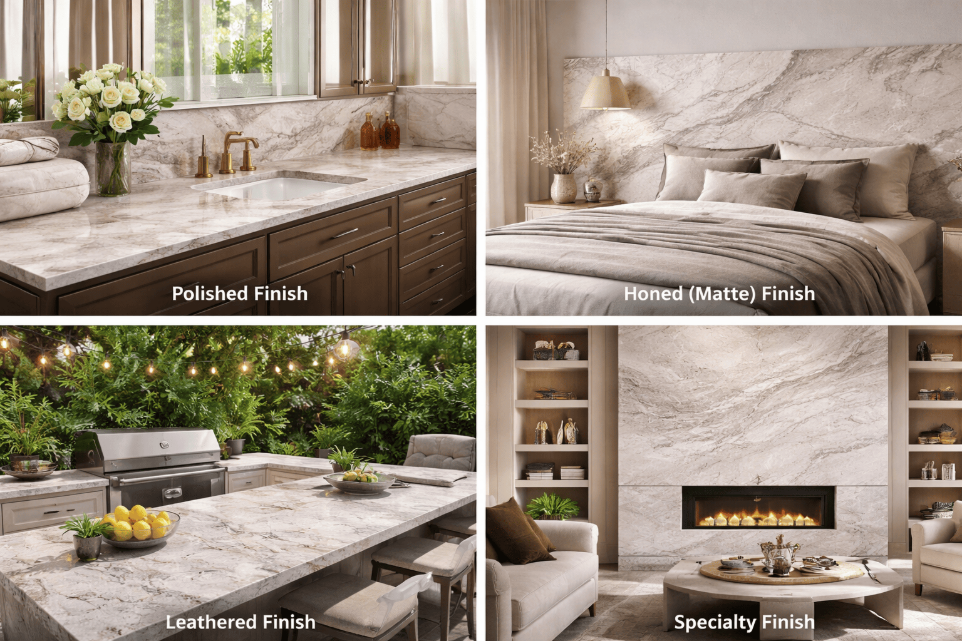 Mont Blanc Quartzite Finishes