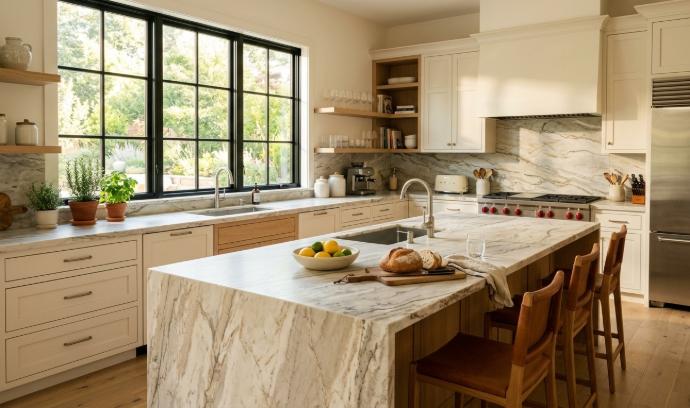Mont Blanc Quartzite Honed natural stone slab