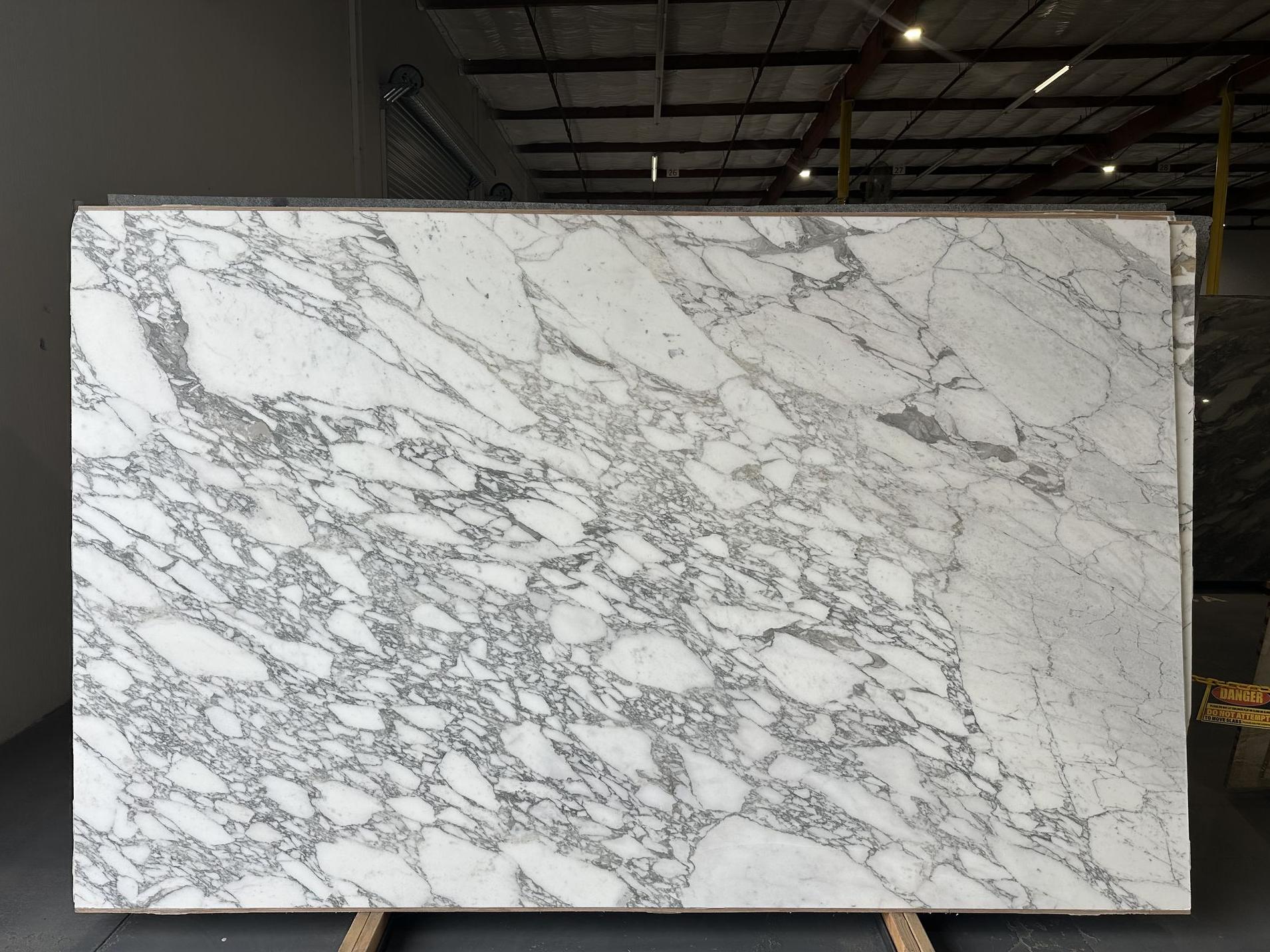 Calacatta Marble honed matte slab at Nova Tile and Stone showroom in Sacramento, CA