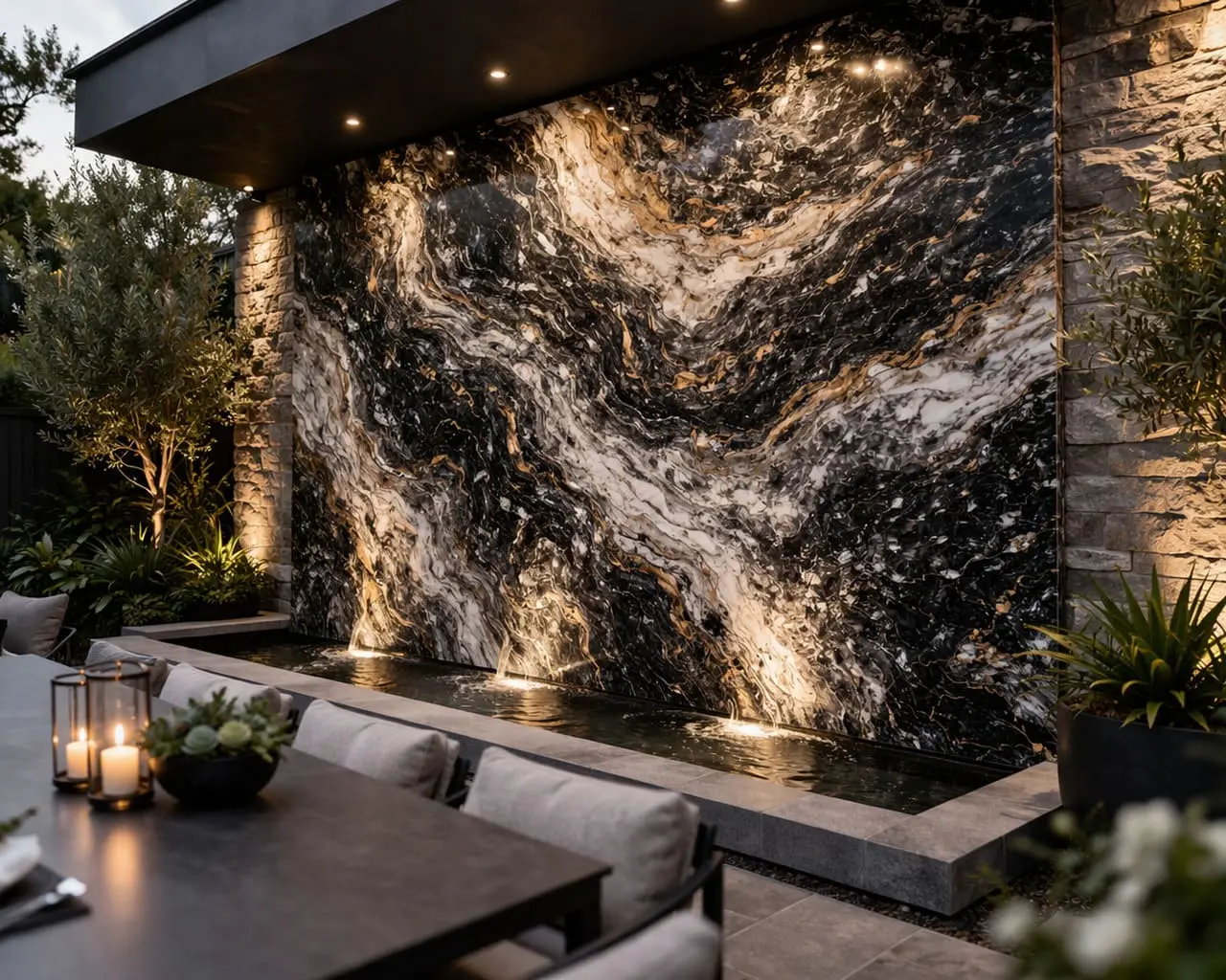 Titanium granite stone