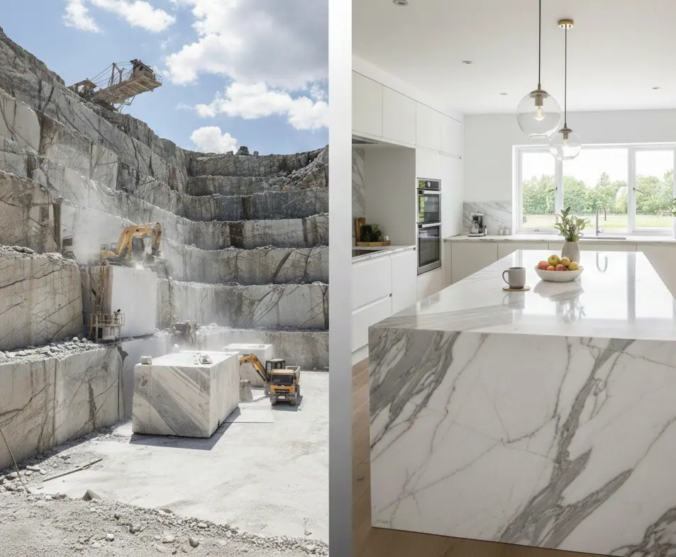 Quarry to slabs for countertops
