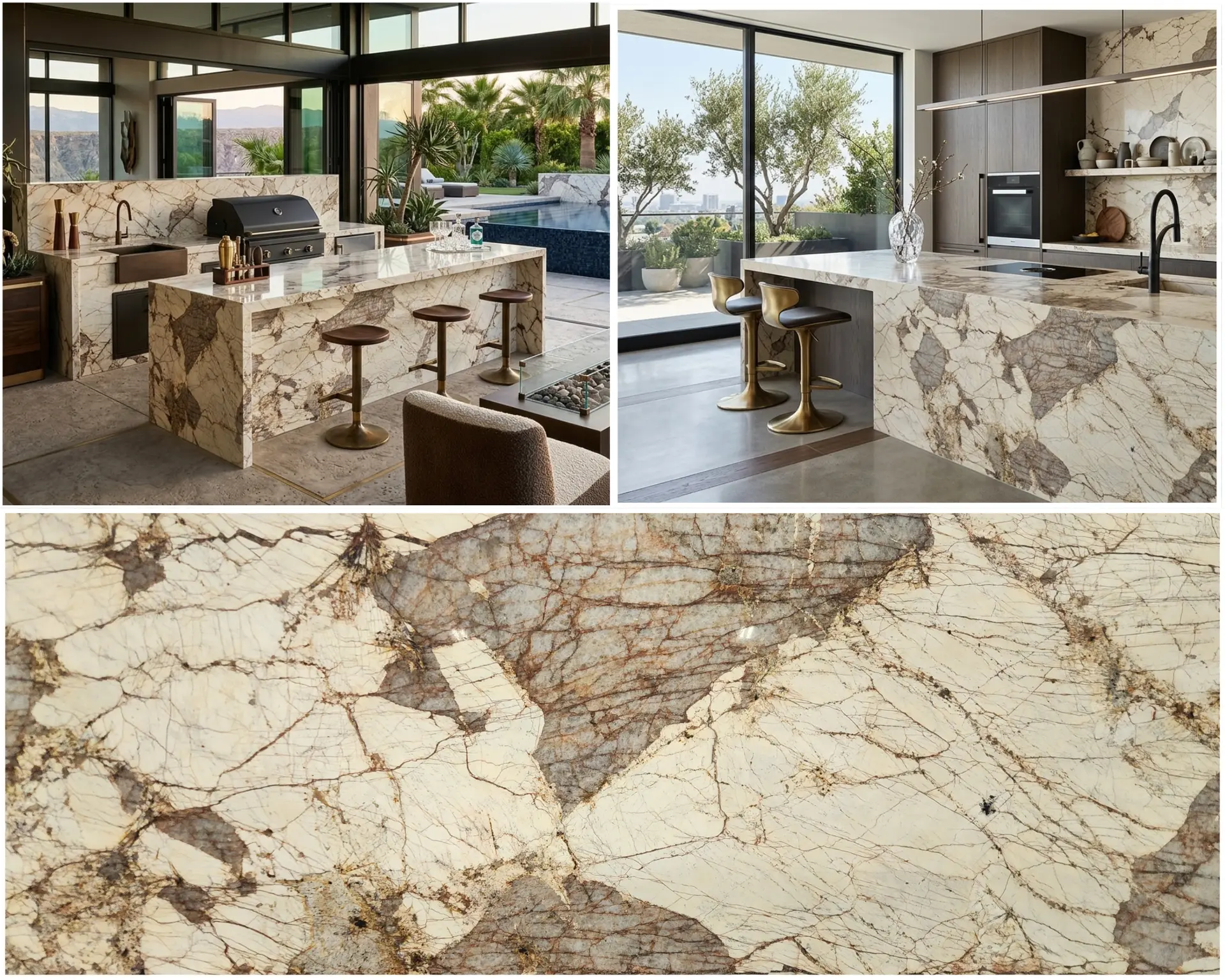 Quartzite, Patagonia slab at Nova Tile and Stone Minden showroom