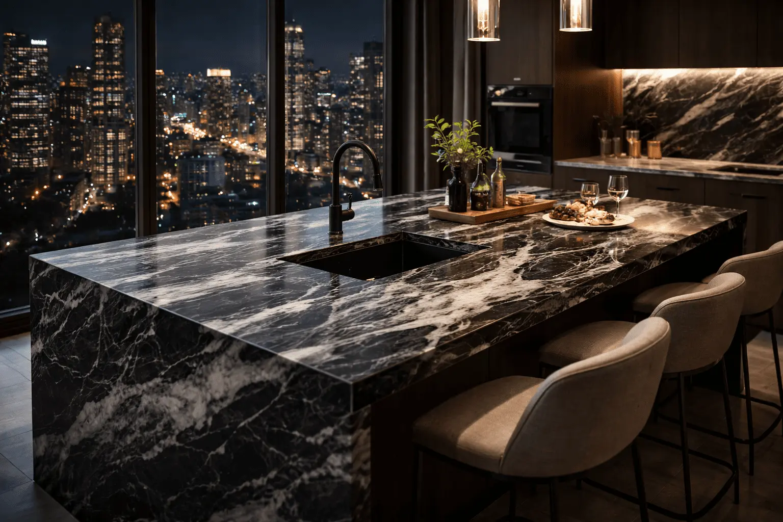 Black dolomite countertop