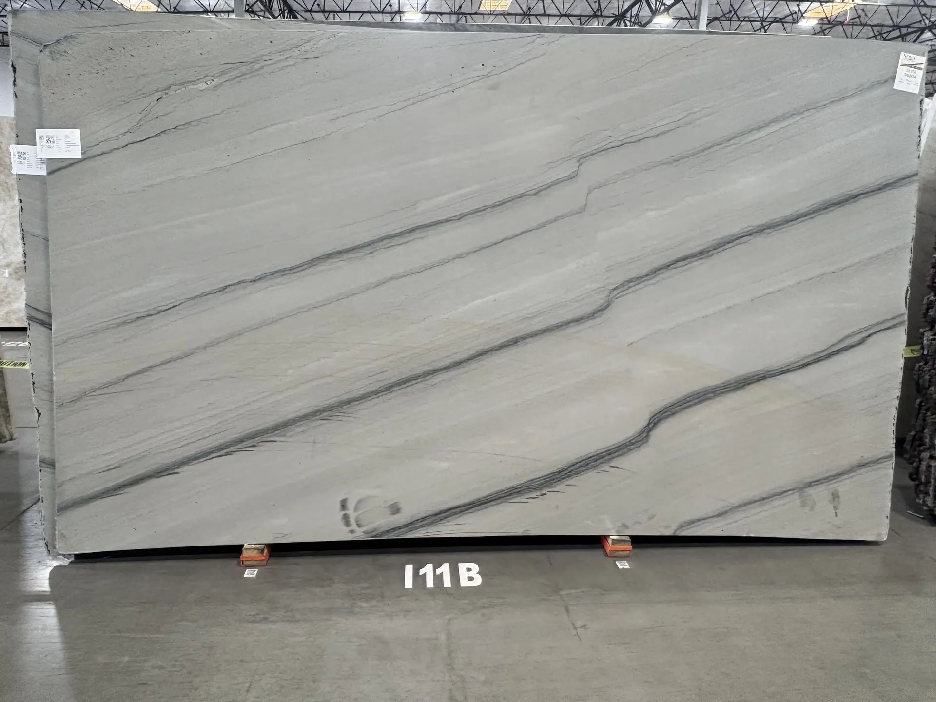 Silver Shadow Quartzite leathered slab displayed at Nova Tile and Stone Reno