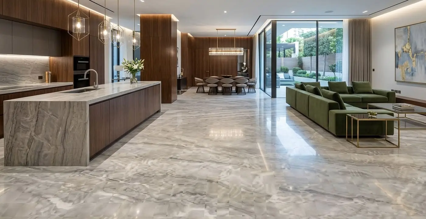 Allure quartzite on living room