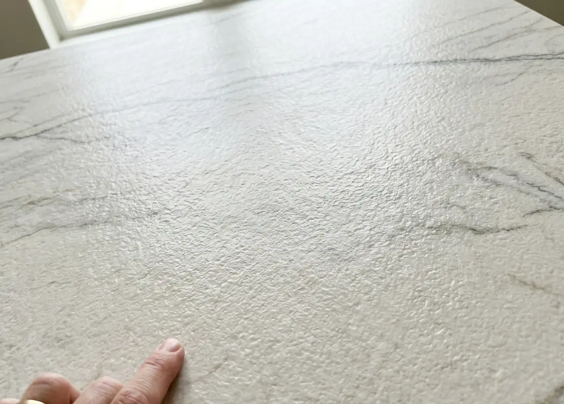 Close-up view of the textured surface on a Mont Blanc Quartzite Outdoor Kitchen countertop